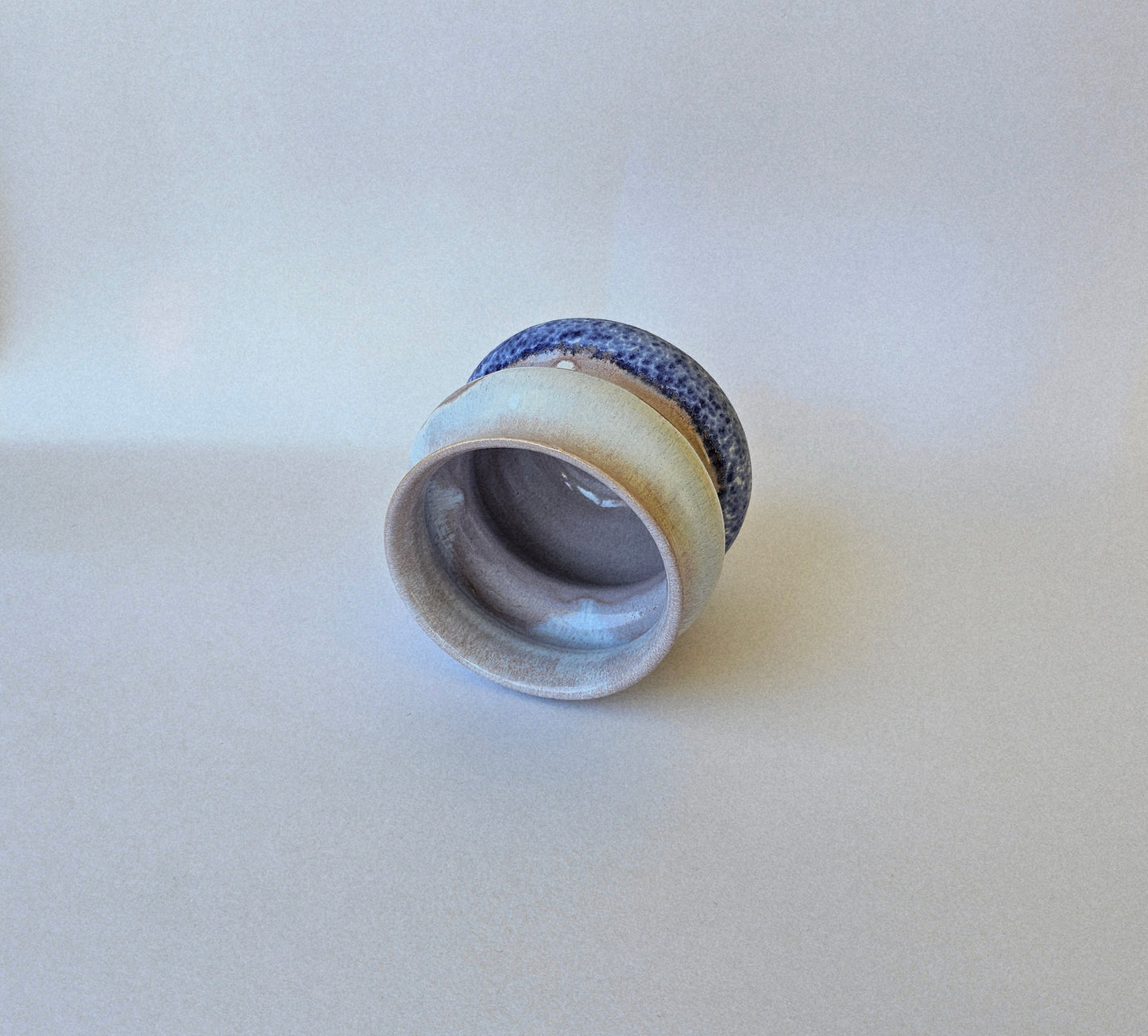 Pink Top Blue Speck Tumbler - Medium