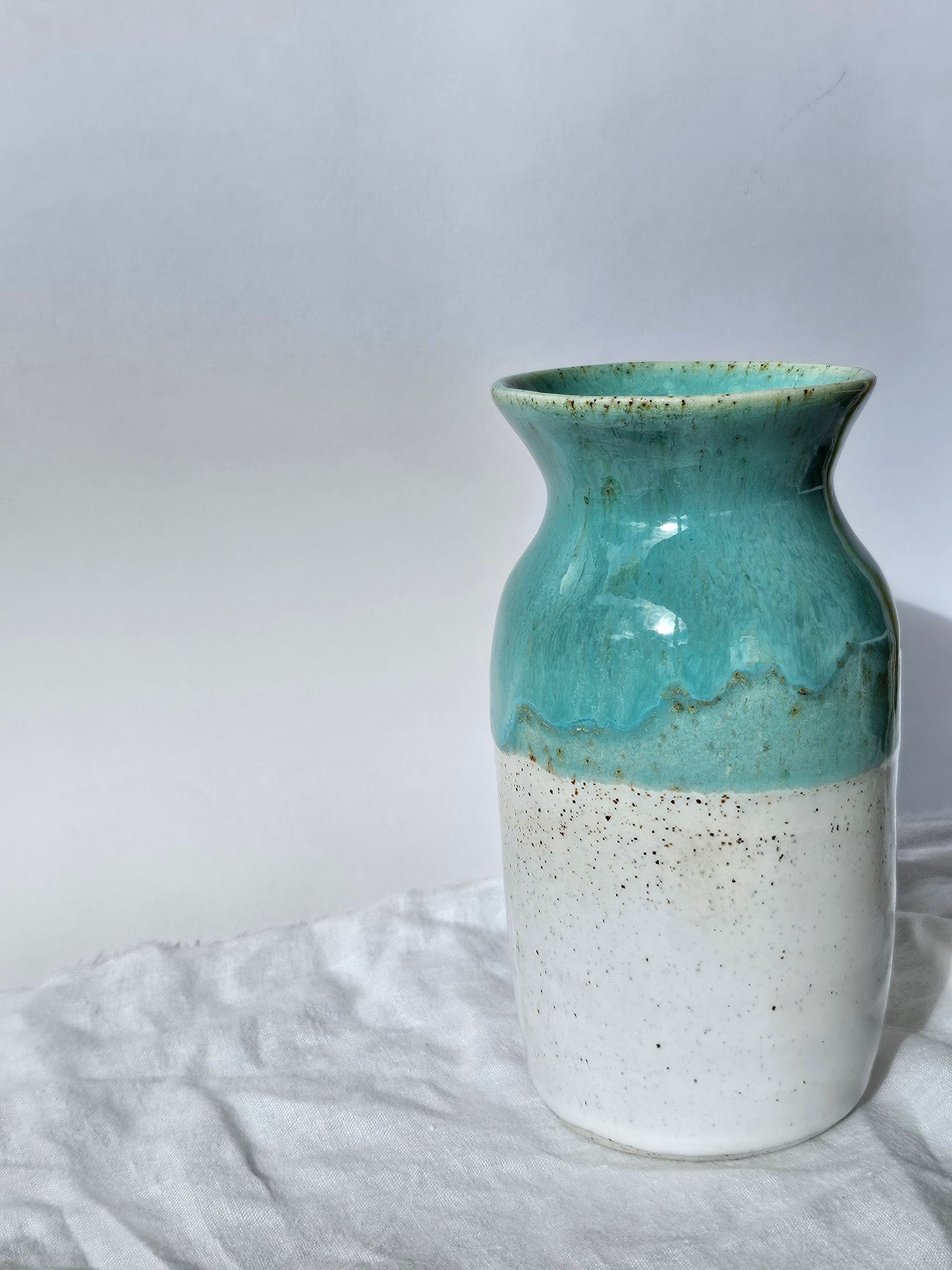 Turquoise Snow Vase