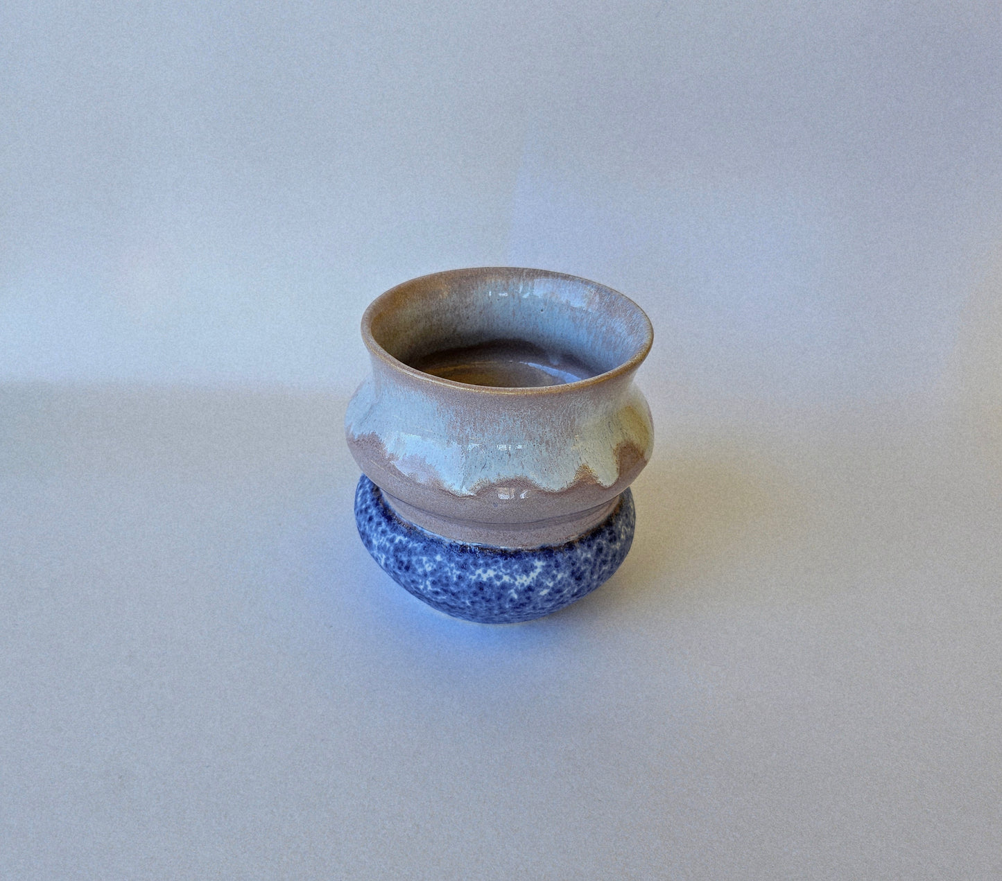 Pink Top Blue Speck Tumbler - Large