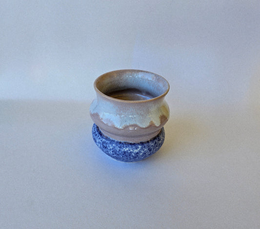 Pink Top Blue Speck Tumbler - Large