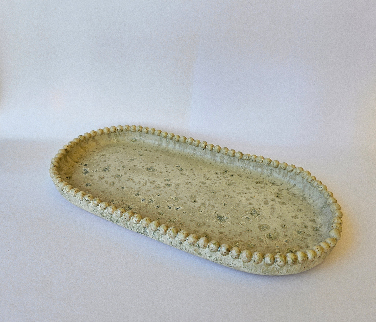 Sage Speckled Trinket Set