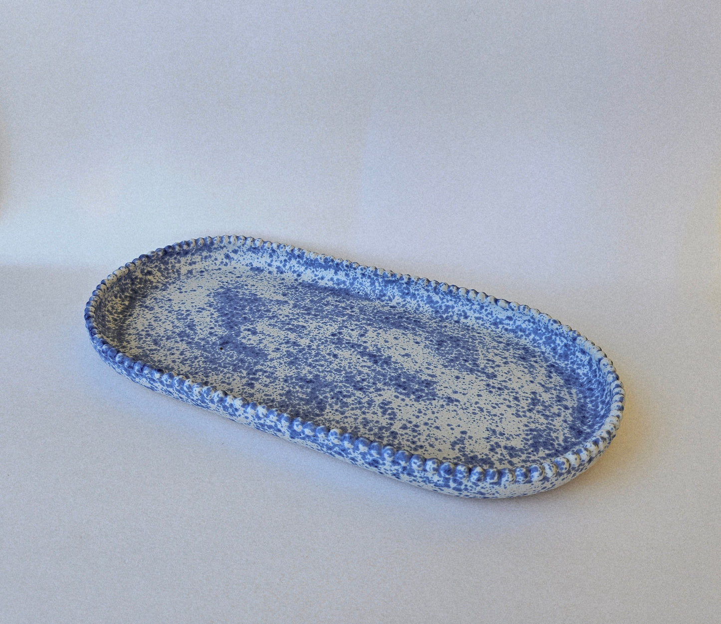 Blue Speckled Trinket Set