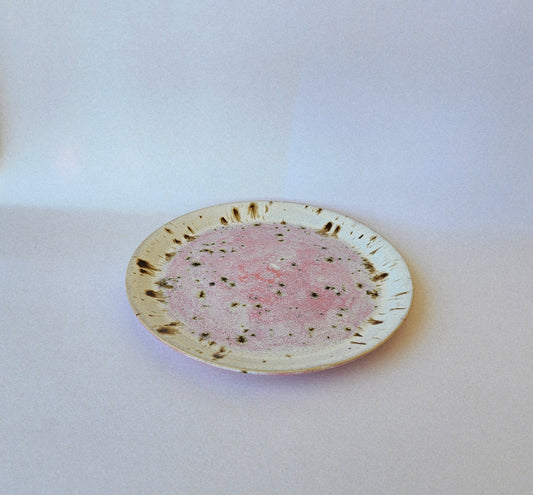 Side Plate - Pink Beige Speckled