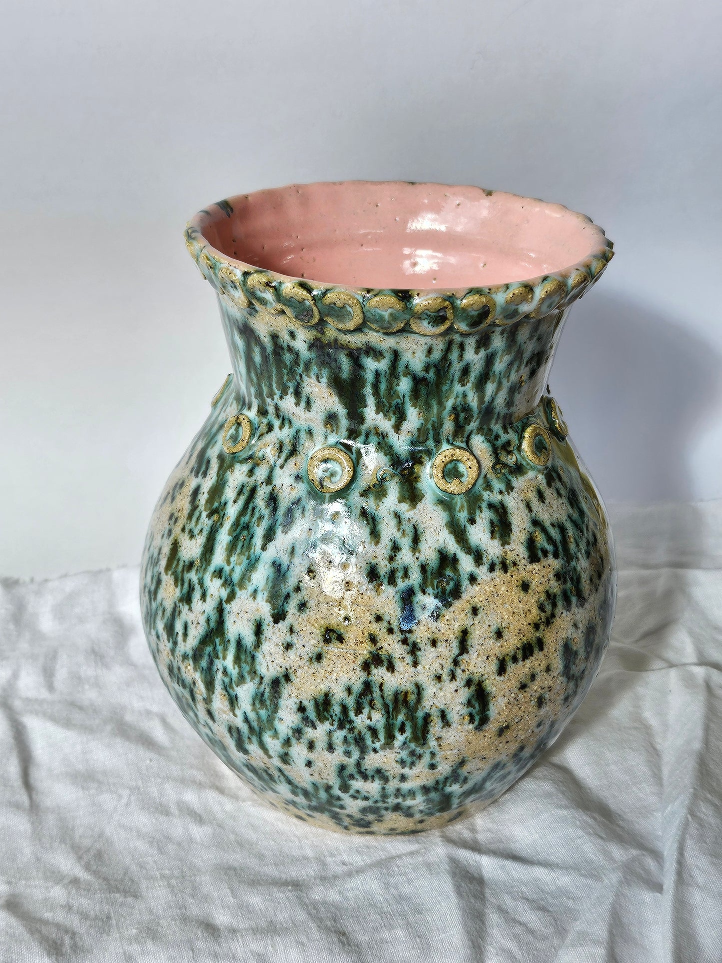 Green Freckle Vase