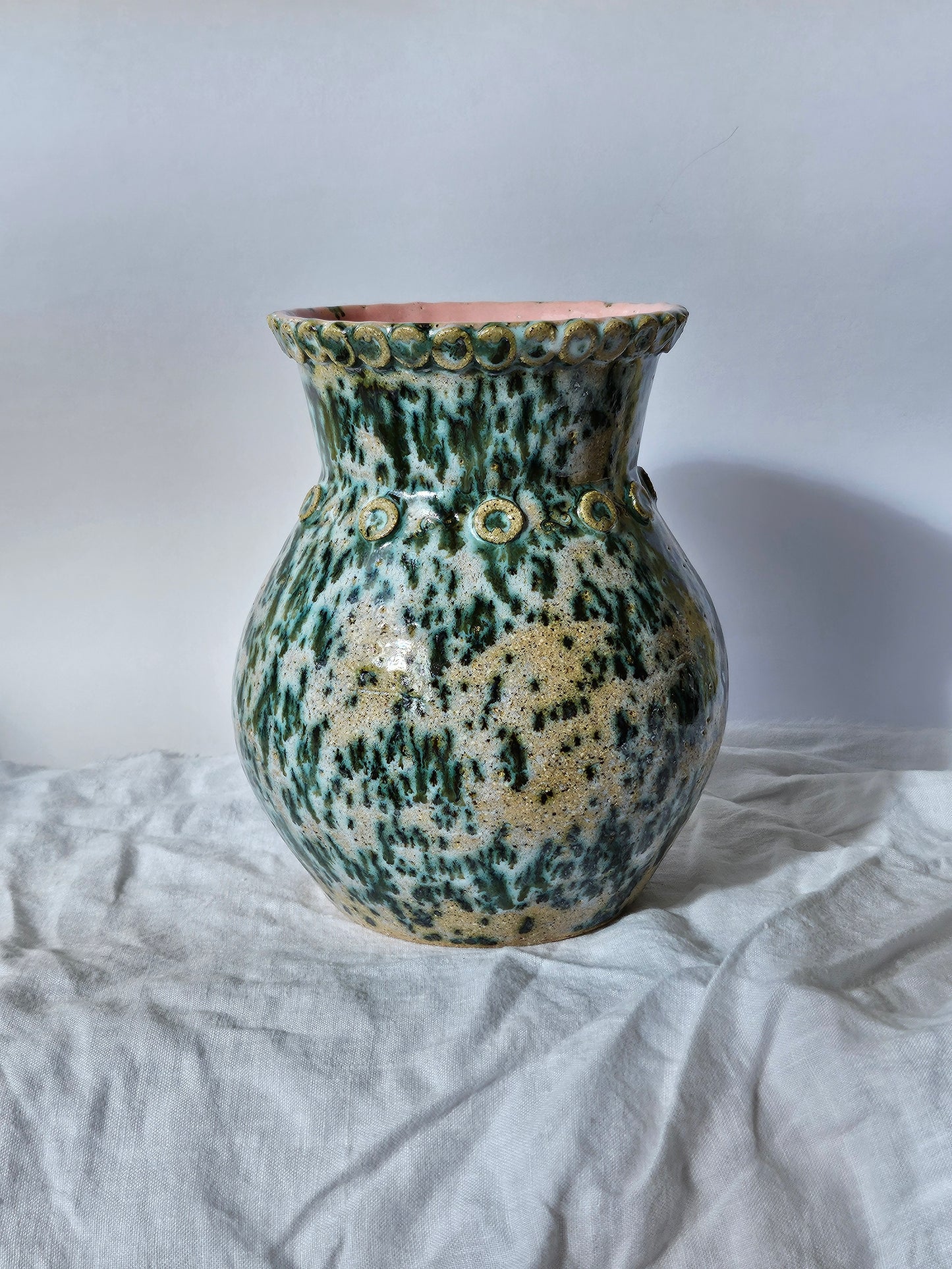 Green Freckle Vase