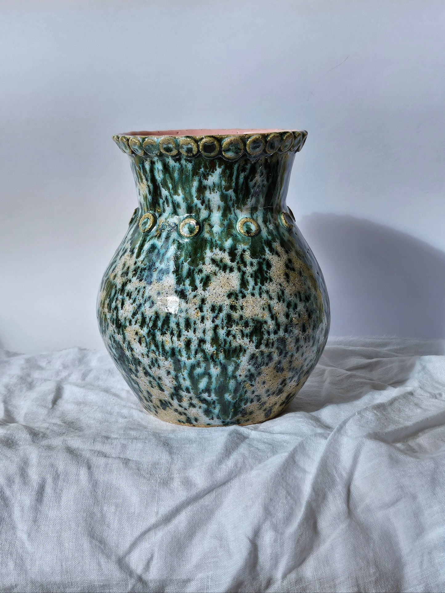 Green Freckle Vase