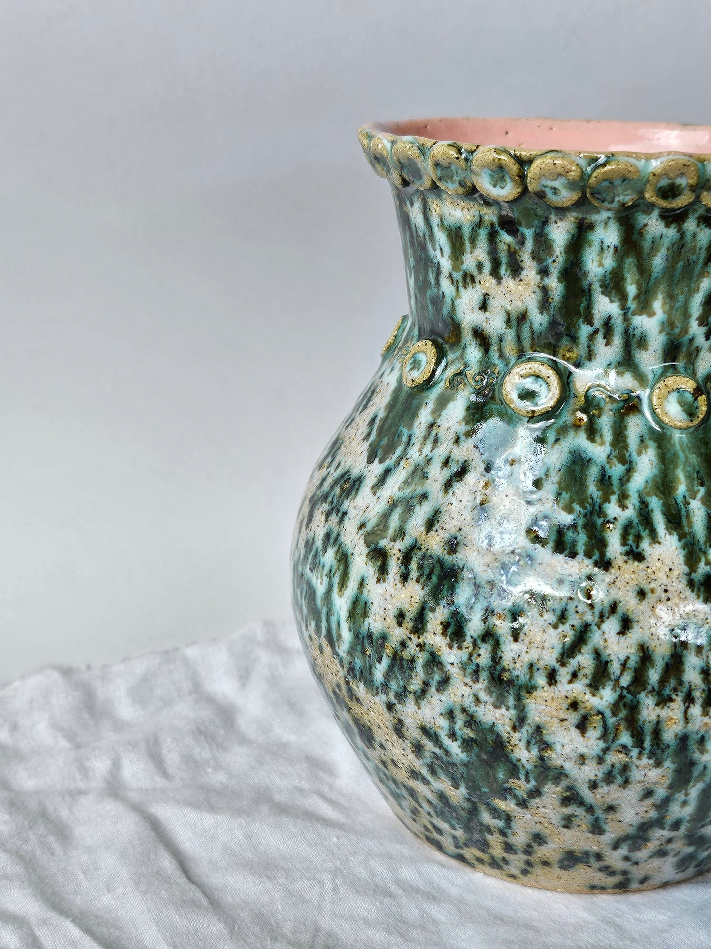 Green Freckle Vase