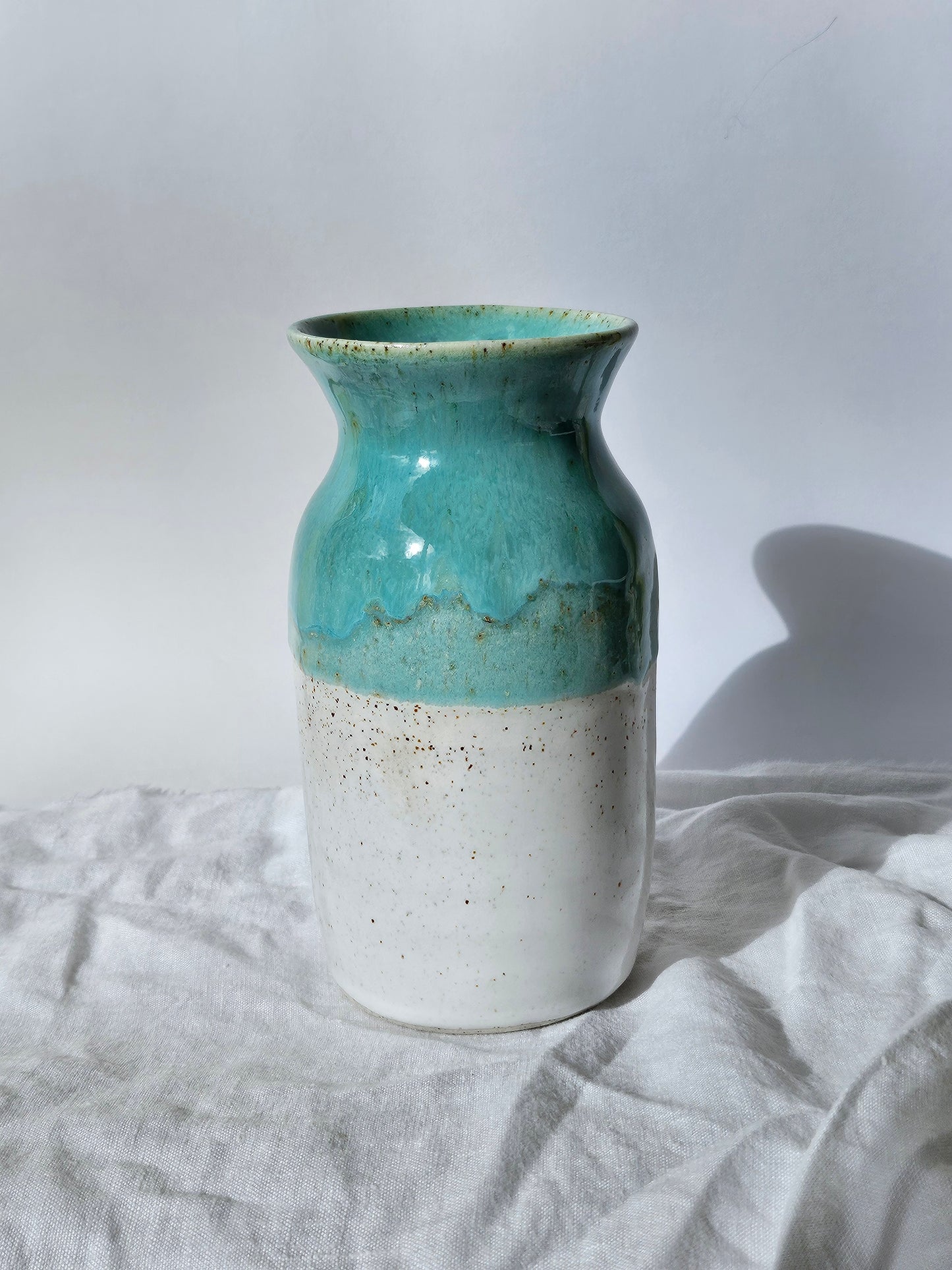 Turquoise Snow Vase