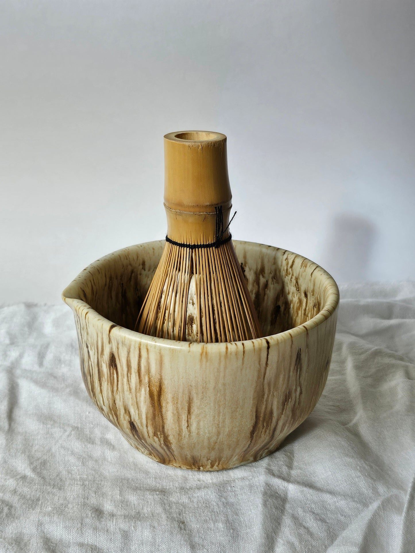 Beige Speckled Matcha Set
