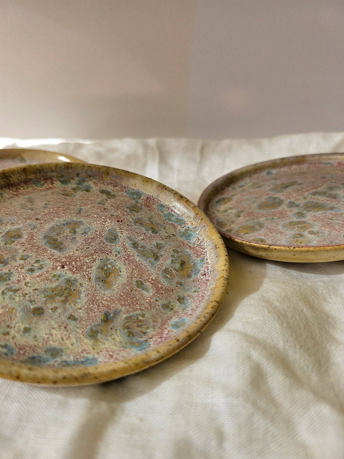 Pink & Jade Speckled Coaster Set of 6